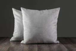 Grey Silver Pinstripe Pillow - thumbnail 1