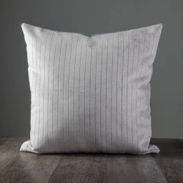 Grey Silver Pinstripe Pillow - thumbnail 3