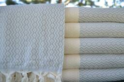 "Light Gray Towel, Pool Peshtemal, Spa Towel, Turkish Towel, Diamond Towel, Peshtemal, Bath Peshtemal 40""x70" - thumbnail 1