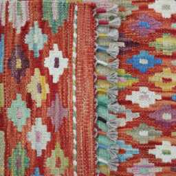 Runner Rug Classic, Handmade Artisan Afghan Turkish, Scandinavian, Navajo, Bohemian, Wool Flatweave Multicolour Kilim 200x81 cm - thumbnail 3
