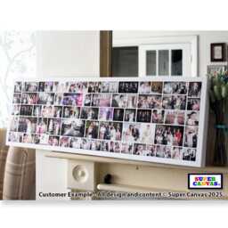 Wedding Day Personalised Picture Photo Collage Family Wall Art Display Board Framed Canvas Print Couple Husband Wife Anniversary Gift - thumbnail 2