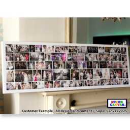 Wedding Day Personalised Picture Photo Collage Family Wall Art Display Board Framed Canvas Print Couple Husband Wife Anniversary Gift - thumbnail 1