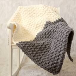 Gray & Cream Baby Blanket, Neutral Gift, Stuffed Bunny, Nursery, Security Soft Toy, 1St Birthday Gift - thumbnail 4
