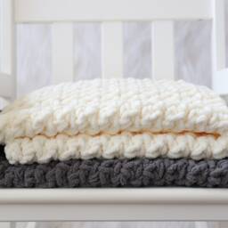 Gray & Cream Baby Blanket, Neutral Gift, Stuffed Bunny, Nursery, Security Soft Toy, 1St Birthday Gift - thumbnail 3