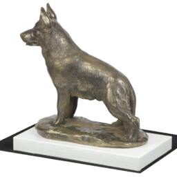 German Shepherd, Dog On White Wooden Base Statue, Limited Edition, Artdog - thumbnail 3