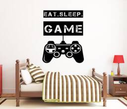 Gamer Wall Decal Video Game Controller Sticker Vg034 - thumbnail 1