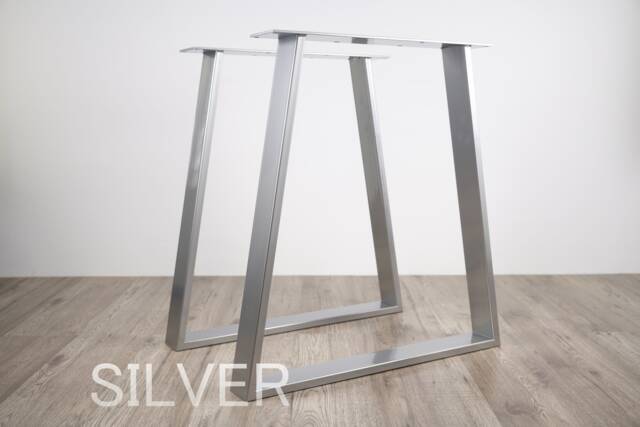 Metal Dining Table Legs - Set Of 2. Steel Legs. Base. Trapezoid Metal Frame For Modern - image 1