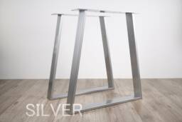 Metal Dining Table Legs - Set Of 2. Steel Legs. Base. Trapezoid Metal Frame For Modern - thumbnail 1