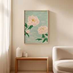 Pink Peony Poster, Floral Wall Art, Botanical Flower Print - thumbnail 3