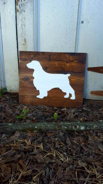 Custom Dog Breed Silhouette Sign Hand Painted Reclaimed Wood Wall Art - image 1