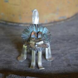 Lion Silverware Sculpture Vintage Silverplated Flatware Handmade - thumbnail 2