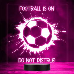 Football Is On Sports Fan Personalised Gift Any Colour Led Night Light - thumbnail 1
