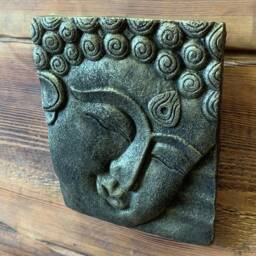 stone Garden Gold Buddha Oriental Wall Plaque Hanging Gift Ornament - thumbnail 3