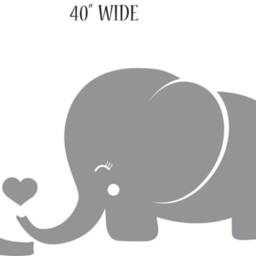 Cute Elephant Family Decal, Baby Elephant, Safari Jungle, Safari Nursery, Modern Nursery, Nursery Decals, Decals, Wall Stickers - thumbnail 2