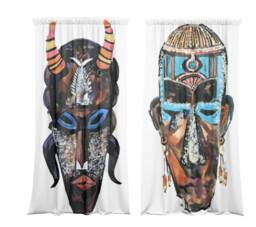 Set Of 2 Velvet Curtain Panels, Rod Pocket Curtains, Multifunctional Heading Blackout Curtains Artistic Boho - thumbnail 1