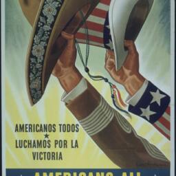 Reprint Of A Wwii Us/Mexican Propaganda Poster Let's Fight For Victory - thumbnail 3