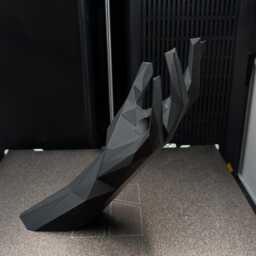 Low Poly Wine Bottle Holder - Modern Floating Rack - thumbnail 3