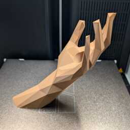 Low Poly Wine Bottle Holder - Modern Floating Rack - thumbnail 2