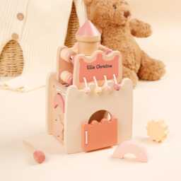 Personalized Wooden Rocket Activity Cube Toddler Educational Toy - thumbnail 3