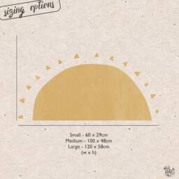 Boho Sun Wall Decal - Mustard Nursery D??cor Decal Headboard Wall For Kids Sunshine Sticker By Dizzy Dyuck - thumbnail 3