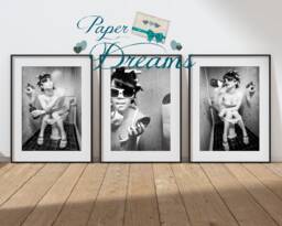 Funny Bathroom Prints, 3 Designs, 7 Sizes, Unframed Monochrome Girl Wall Art Poster. Toilet Home Pictures Print, Popular - thumbnail 1