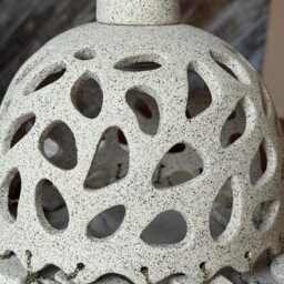 Handmade Ceramic Pendant Light - Sculptural Boho Lighting - thumbnail 3