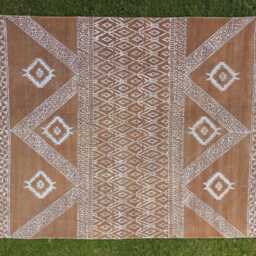 Handwoven Cotton Dhurrie Rug, Bohemian Flatweave Area Indian Boho Floor Decor, Reversible Handmade Home Accent, Custom Size - thumbnail 3