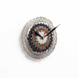 Recycled Bicycle Gear Wall Clock Unique Industrial Home Decor - thumbnail 4