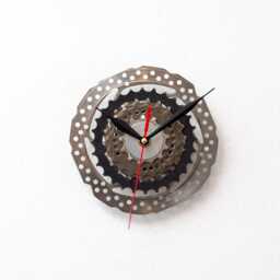 Recycled Bicycle Gear Wall Clock Unique Industrial Home Decor - thumbnail 2