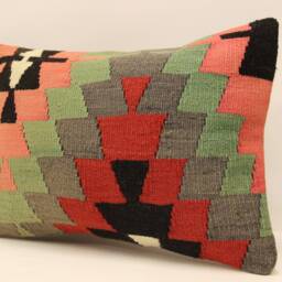Throw Kilim Pillow 14x20 Inch - 35x50 cm Anatolian Kelim Turkish Pillow Kilim Cushion Art Deco Cover Sofa 4Bef-282 - thumbnail 3