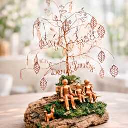 8Th 19Th 21st Bronze Brass Anniversary Personalized Family Tree Gift 8 19 21 Years Wedding Wife Husband Marriage Men Women His Her Metal