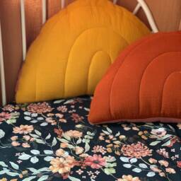 Mustard Muslin Rainbow Pillow Handmade Kids Room Decor - thumbnail 3