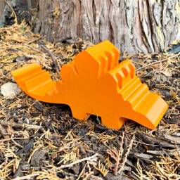 Stegosaurus Dinosaur Pen/Pencil/Crayon Pot - 3D Printed Children Kids Art Desk Stationary Personalised - thumbnail 2