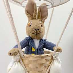 Neutral Peter Rabbit Beatrix Potter Themed Hot Air Balloon Nursery Light Shade - thumbnail 3