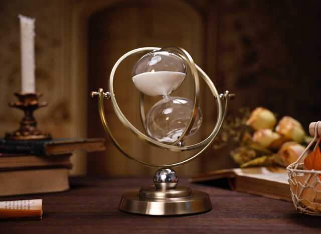 Engraved Hourglass Rotating Globe Sand Timer - Wedding Unity Ceremony - image 1