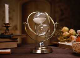 Engraved Hourglass Rotating Globe Sand Timer - Wedding Unity Ceremony