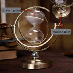 Engraved Hourglass Rotating Globe Sand Timer - Wedding Unity Ceremony - thumbnail 2