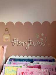 Storytime & Name Sign, Nursery Wall Art, Reading Room Decor, Corner Ideas, Storyime & Knitted Storytime Sign