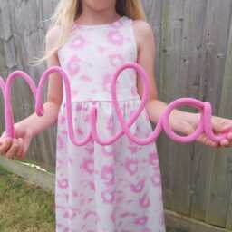 Personalised Knitted Wire Name Sign Nursery Wall Decor - thumbnail 2
