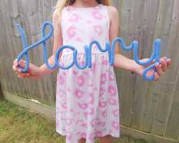Personalised Knitted Wire Name Sign Nursery Wall Decor - thumbnail 1