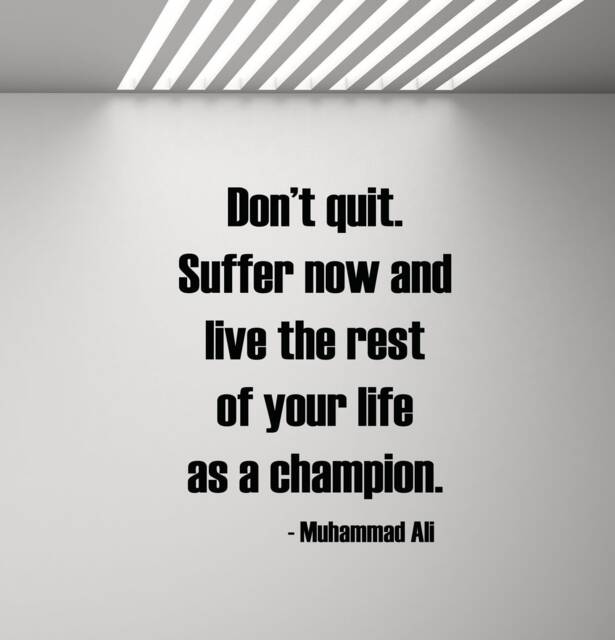 Muhammad Ali Quote Wall Decal Boxing Poster Sport Motivational Boxer Gift Kids Gaming Room Mural Vinyl Sticker Gym Decor Art Print N71 - image 1