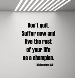 Muhammad Ali Quote Wall Decal Boxing Poster Sport Motivational Boxer Gift Kids Gaming Room Mural Vinyl Sticker Gym Decor Art Print N71 - thumbnail 1