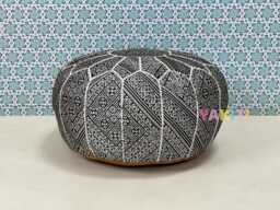 Handmade Moroccan Pouf, Authentic Ottoman Seating, Bohemian Home D??cor, Artisan-Made For Cozy Interiors, Luxury Pouf - thumbnail 1