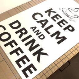 Keep Calm & Drink Coffee Wall Sticker, Coffee Lover Gift, Wall Decoration, Art, Decal, Corner Gift - thumbnail 3