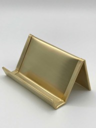 Brass Business Card Holder Modern Desk Accessory - thumbnail 1