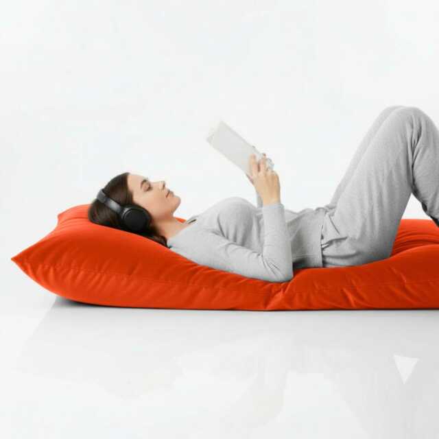 Bean Bag Plush Velvet Floor Cushion Pumpkin Orange Polyester Pillow - image 1