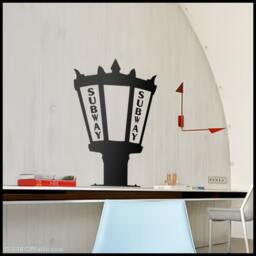Nyc Subway Lamp Vinyl Wall Decal New York Fifth Avenue Decor - thumbnail 2