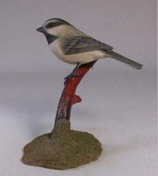 Mountain Chickadee Hand Carved & Painted Wooden Bird - thumbnail 2