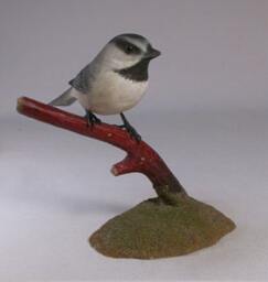 Mountain Chickadee Hand Carved & Painted Wooden Bird - thumbnail 1