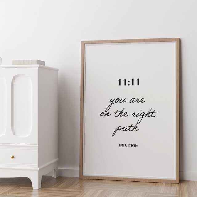 1111 Poster 1111 Angel Number Minimal Wall Art Print, Manifest Spiritual - image 1